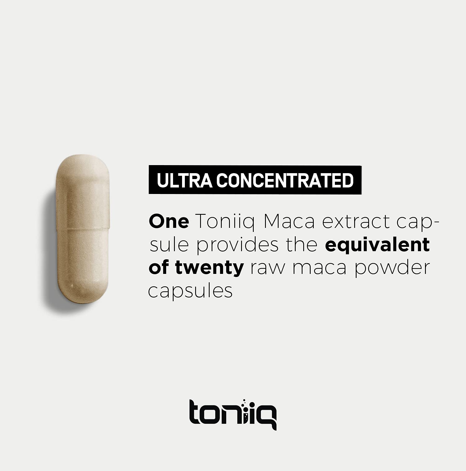 Toniiq 10,000mg 20x Concentrated Extract - Single Origin Wildcrafted Maca Root Capsules Toniiq uk supplements