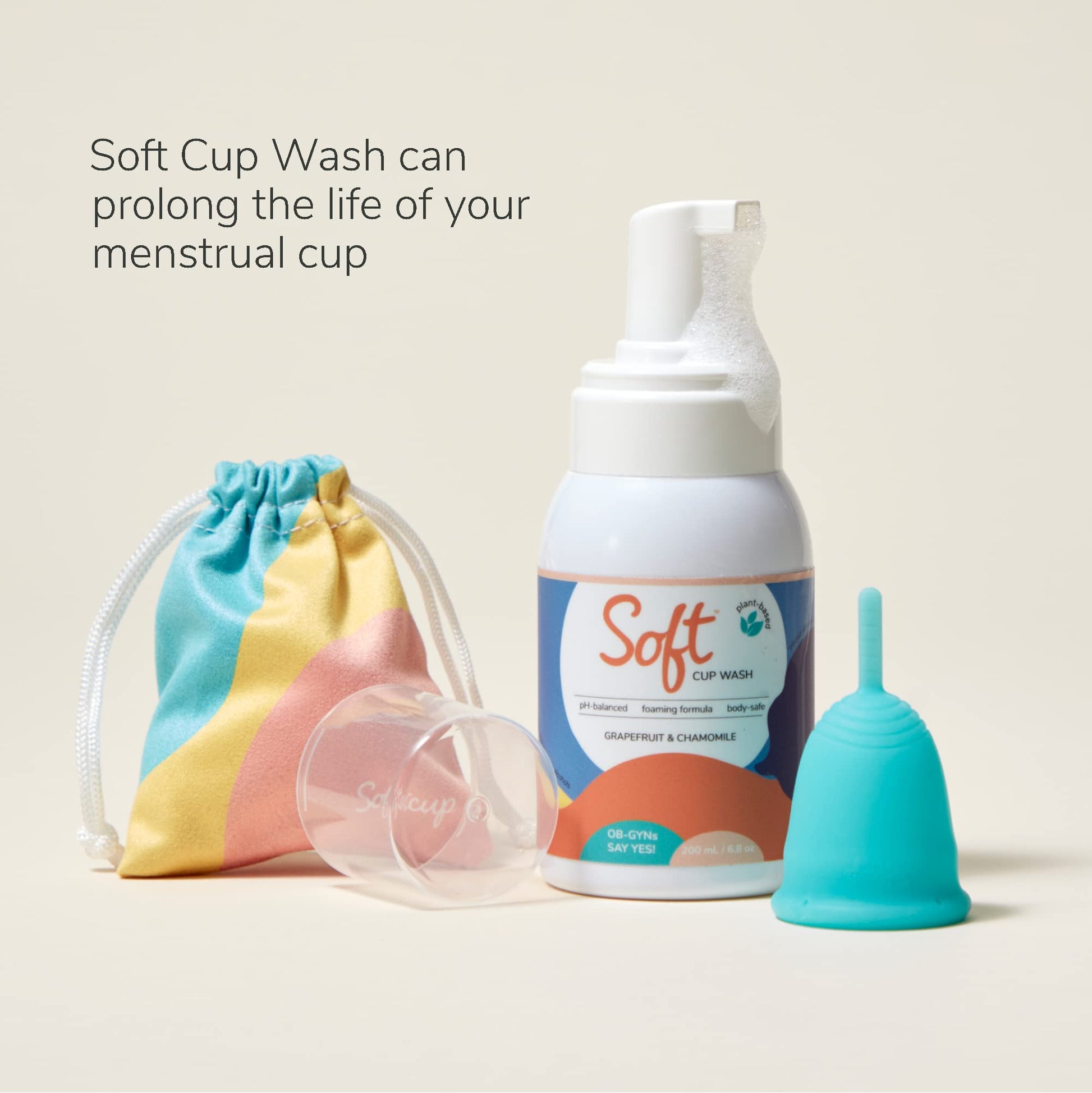 Soft Cup Wash | Menstrual Cup Cleanser for Silicone Period Cups | 6.8 oz | pH-Balanced Softcup uk supplements