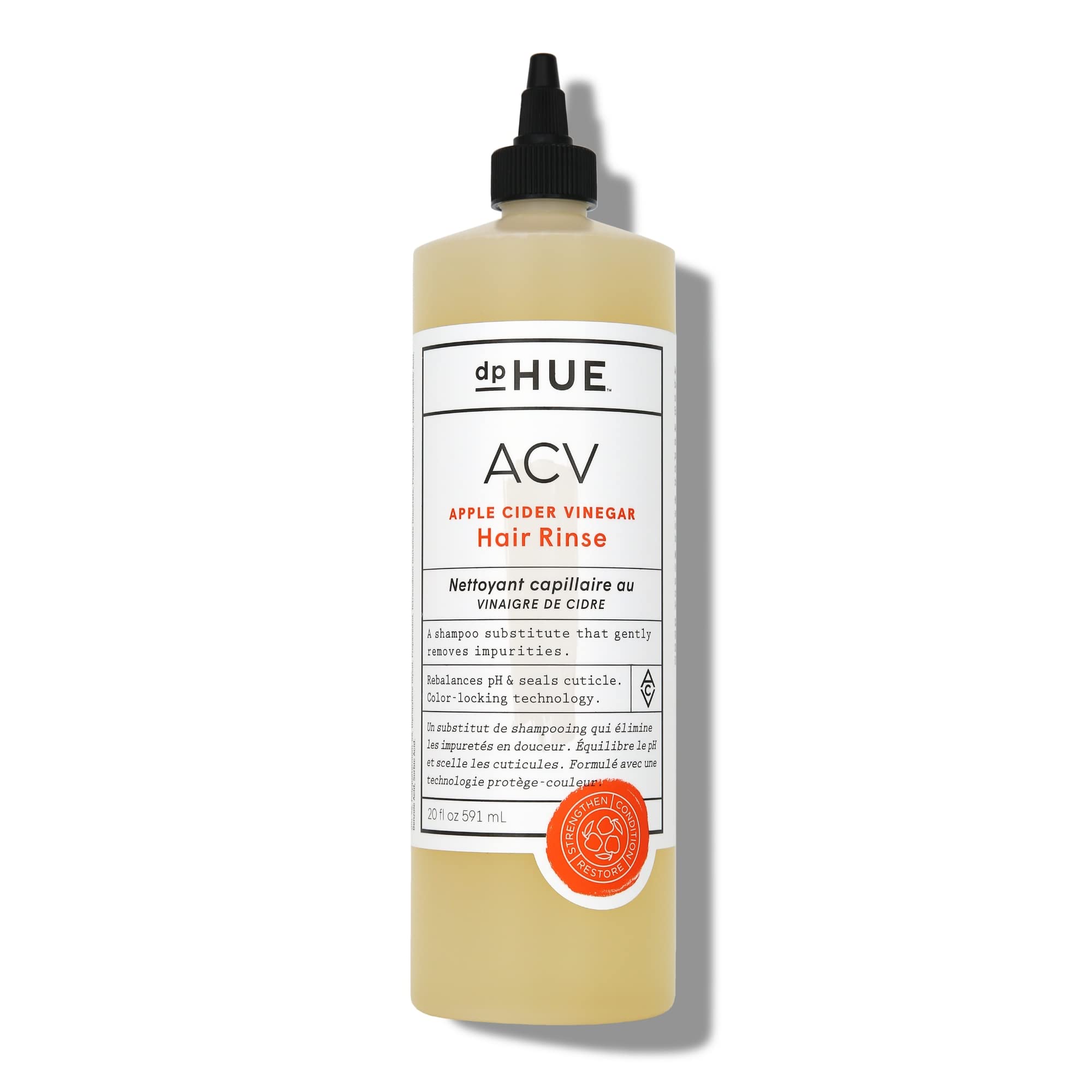 dpHUE Apple Cider Vinegar Hair Rinse, 20 oz - Shampoo Alternative & Scalp Cleanser dpHUE uk supplements