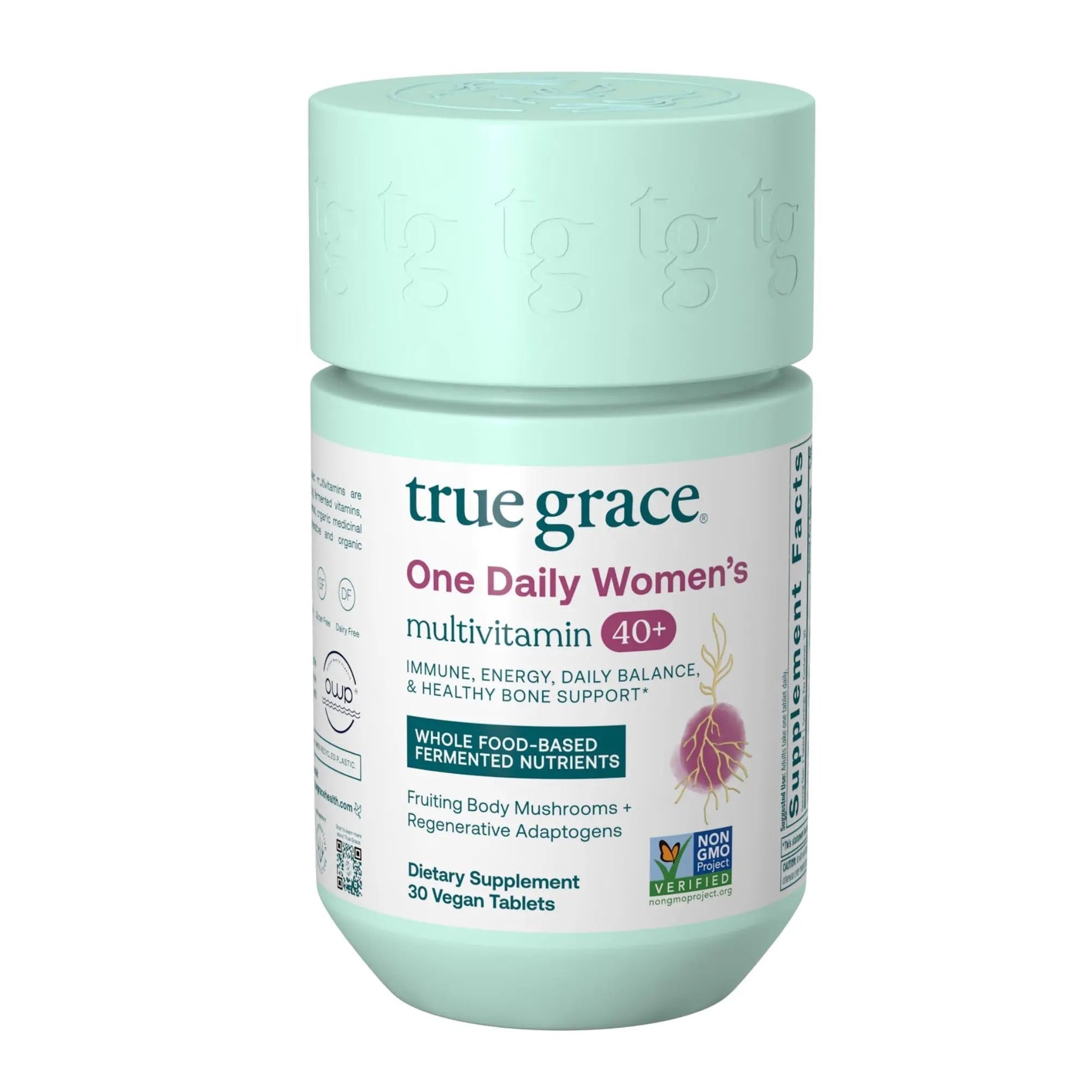 True Grace One Daily Women’s Multivitamin 40+ Fermented Minerals, Organic Adaptogens & Mushrooms Energy, Immune, Bone Support True Grace uk supplements