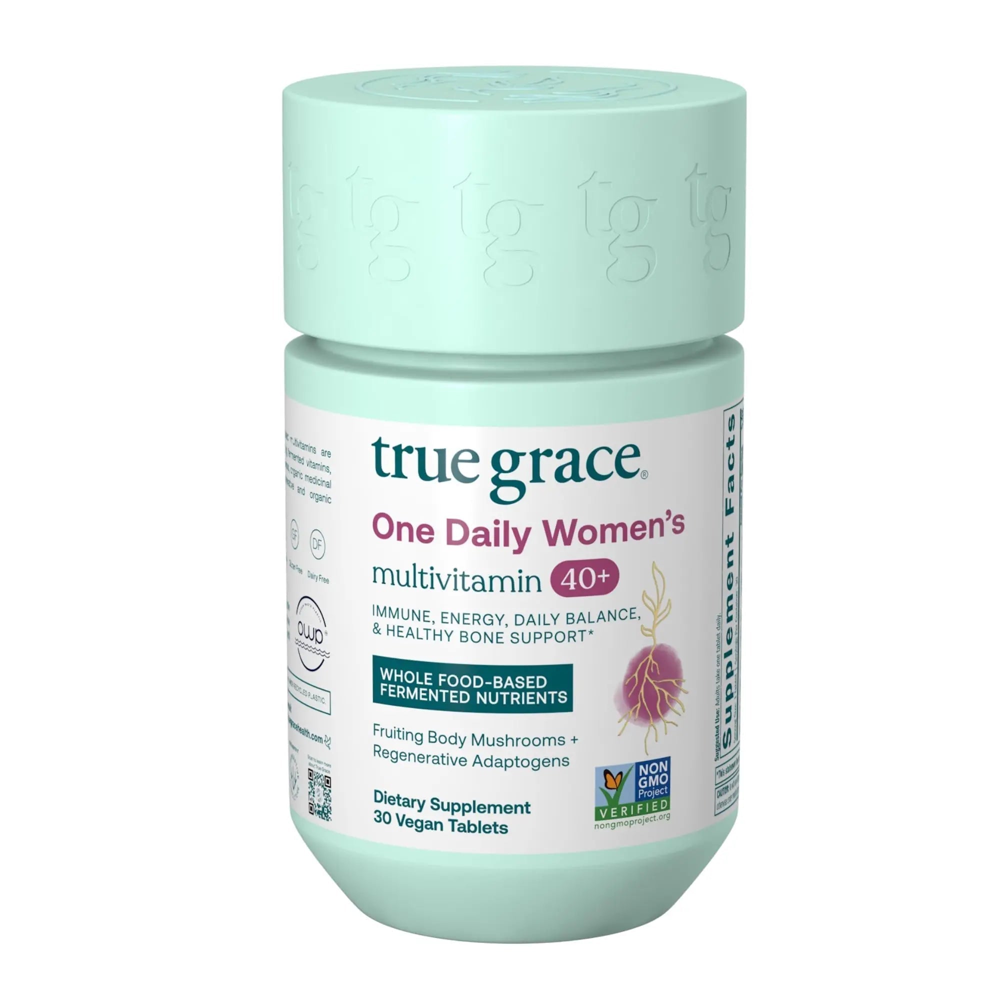 True Grace One Daily Women’s Multivitamin 40+ Fermented Minerals, Organic Adaptogens & Mushrooms Energy, Immune, Bone Support True Grace uk supplements