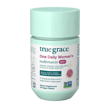 True Grace One Daily Women’s Multivitamin 40+ Fermented Minerals, Organic Adaptogens & Mushrooms Energy, Immune, Bone Support True Grace uk supplements