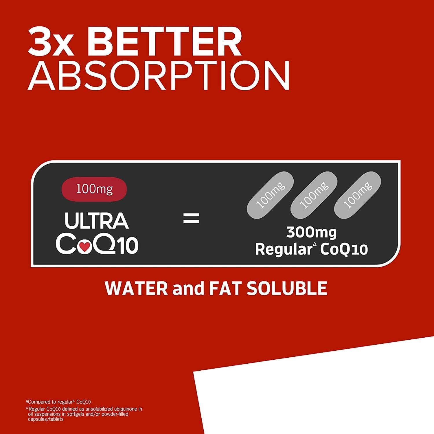 Qunol CoQ10 100mg Softgels, 3X Better Absorption 4 Month Supply + 120 Count Magnesium Qunol uk supplements