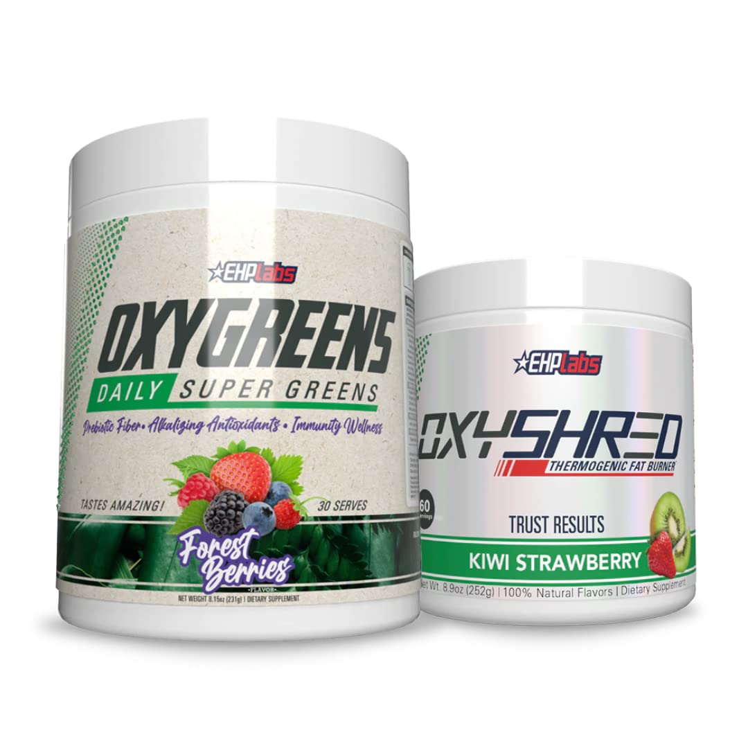EHP Labs OxyShred + OxyGreens Bundle - Thermogenic Pre Workout Powder & Shredding EHP Labs uk supplements