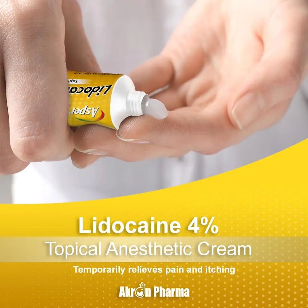 ASPERFLEX™ Lidocaine Pain Relief Cream 4% - Fast-Acting Numbing Cream for Muscle & Joint Pain, Arthritis, Backache, and More - 15G ASPERFLEX uk supplements