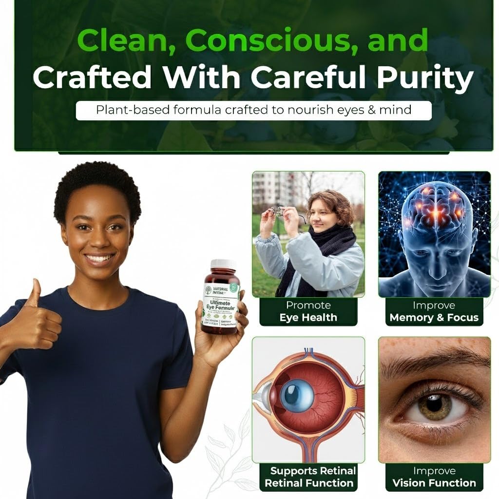 Natural Nutra Ultimate Eye Health Supplement - Bilberry & Blueberry Extract Blend for Day and Night Vision Support, Promotes Color Perception & Eye Clarity - Non-GMO, Vegan - 30 Capsules (Pack of 3) Natural Nutra uk supplements