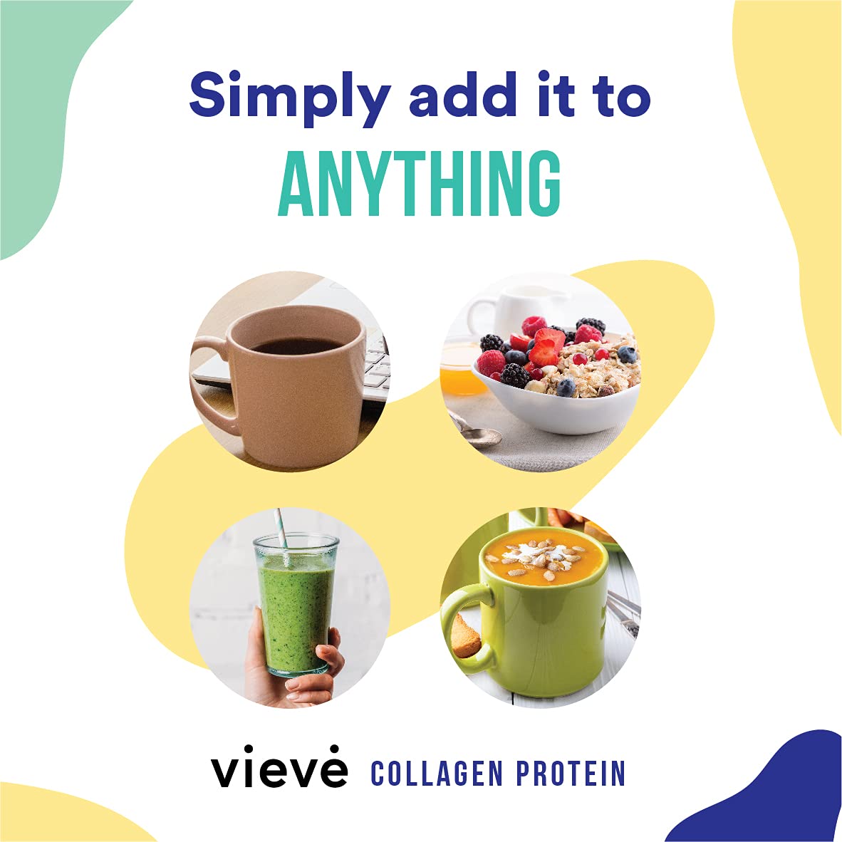 Vieve Collagen Protein Powder - Hydrolysed Bovine Peptides - Diet Support Supplement for Skin, Hair, Nail Vieve uk supplements