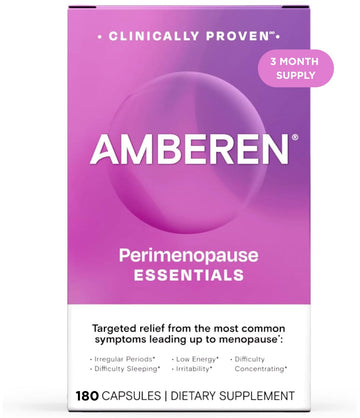 Amberen Perimenopause, Peri-Menopause Multi-Symptom Relief, Vitamin B, Vitamin E & Antioxidants Supplement, Helps Support Hormone Balance, Hot Flashes & Night Sweats, Supplements for Women, 180 Count Amberen uk supplements