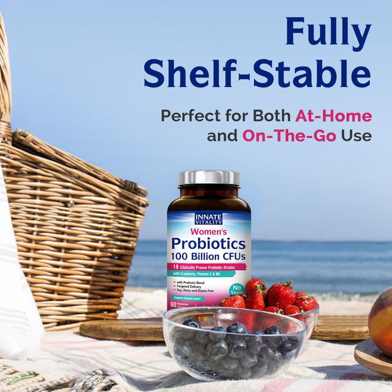 Innate Vitality Women’s Probiotics, 100 Billion CFUs 18 Strains, with Cranberry, Vitamin C Innate Vitality uk supplements