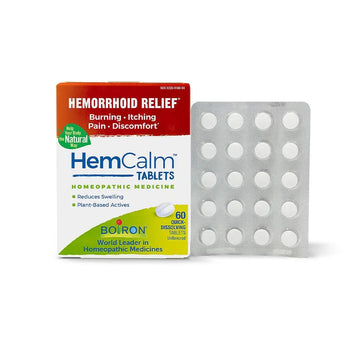 Boiron HemCalm Tablets for Hemorrhoid Relief of Pain, Itching, Swelling or Discomfort - 60 Count Boiron uk supplements
