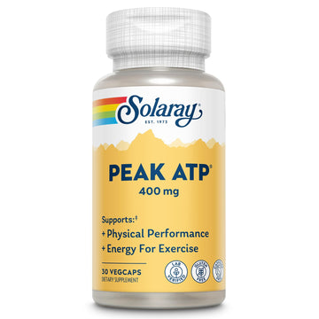 SOLARAY Peak ATP 400 mg - Physical Performance and Exercise Energy Supplements - Stim Free Pre Workout Pills - No Caffeine or Gluten - Lab Verified - 60-Day Guarantee - 30 Servings, 30 VegCaps SOLARAY uk supplements