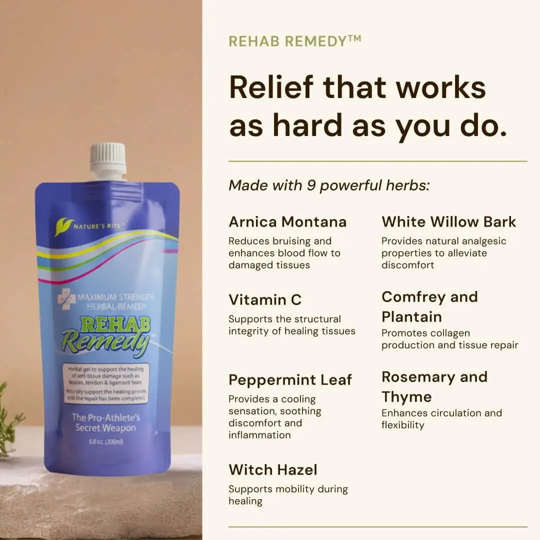 Nature's Rite Rehab Remedy Gel, 6.8 OZ (200ML), Soothing, Fast Acting, Non-Greasy Muscle Relief with Natural Ingredients Nature's Rite uk supplements