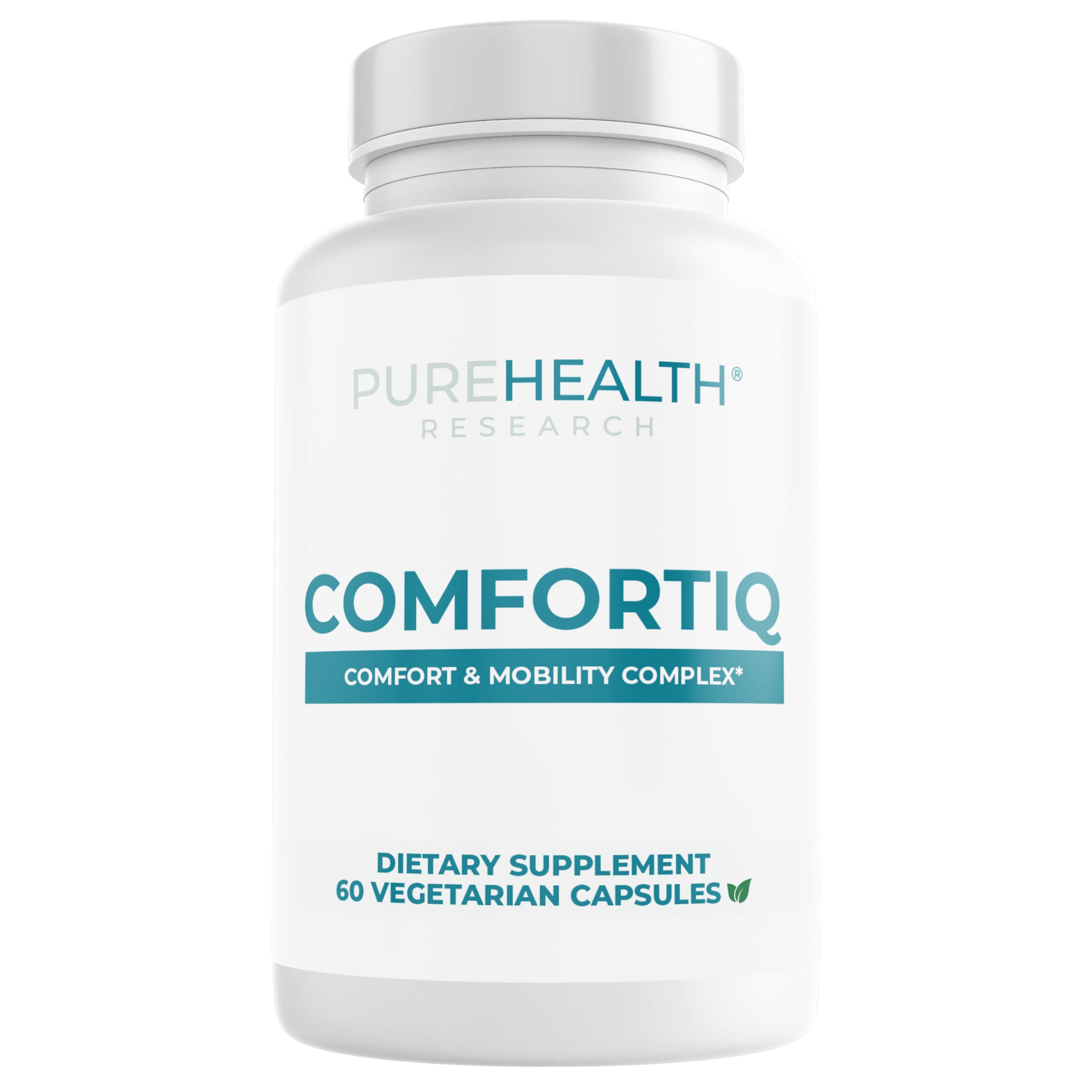 PUREHEALTH RESEARCH Comfortiq - Back Discomfort Supplement - Joint Health Support for Women & Men - with CoQ10, Turmeric, Acetyl L-Carnitine, Boswellia & More - 60 Capsules PUREHEALTH RESEARCH uk supplements