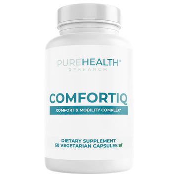 PUREHEALTH RESEARCH Comfortiq - Back Discomfort Supplement - Joint Health Support for Women & Men - with CoQ10, Turmeric, Acetyl L-Carnitine, Boswellia & More - 60 Capsules PUREHEALTH RESEARCH uk supplements