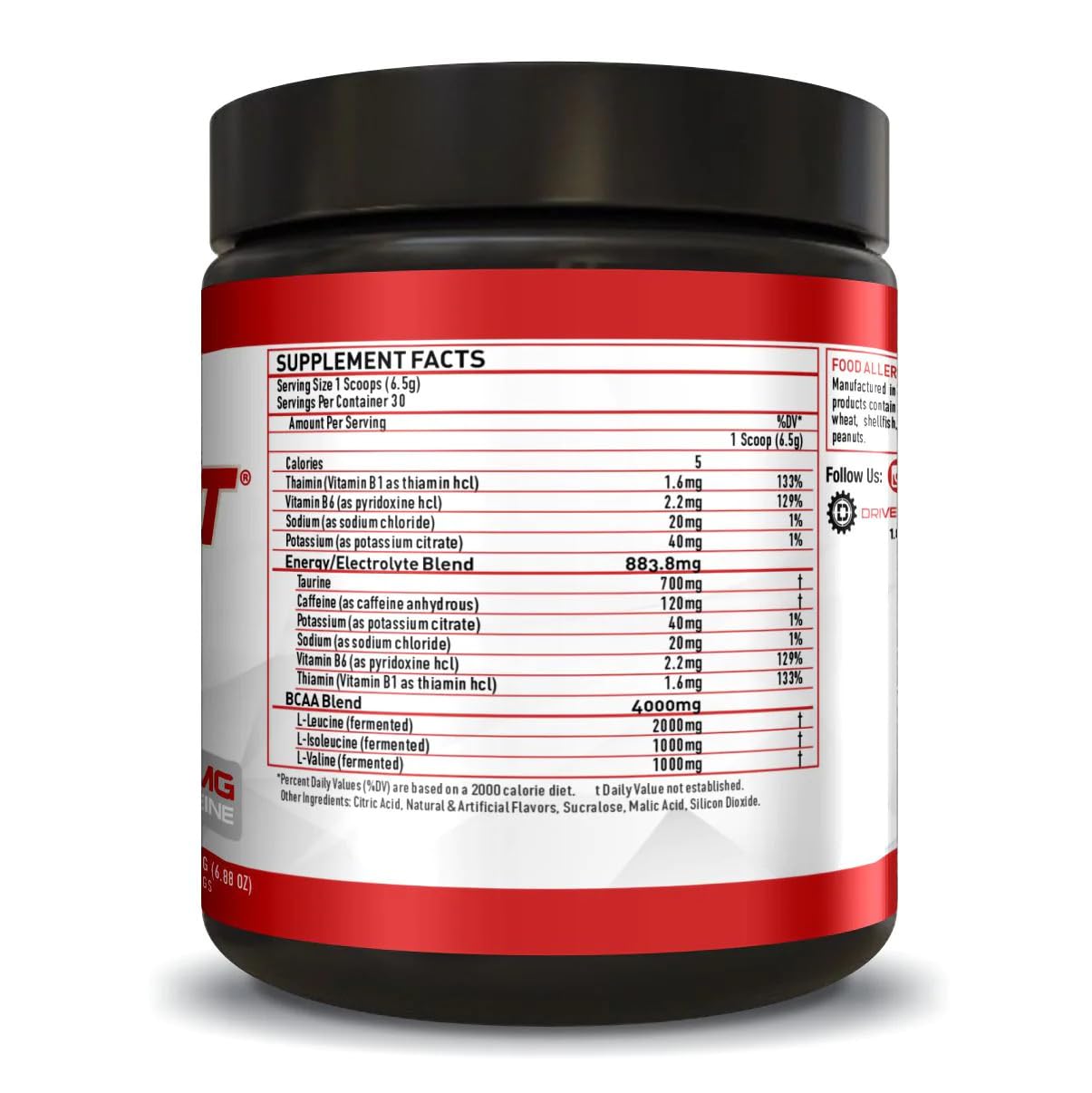 Driven Nutrition DYSRUPT: BCAA + Caffeine with Electrolytes: Sugar & Gluten Free Supplement Driven Nutrition uk supplements