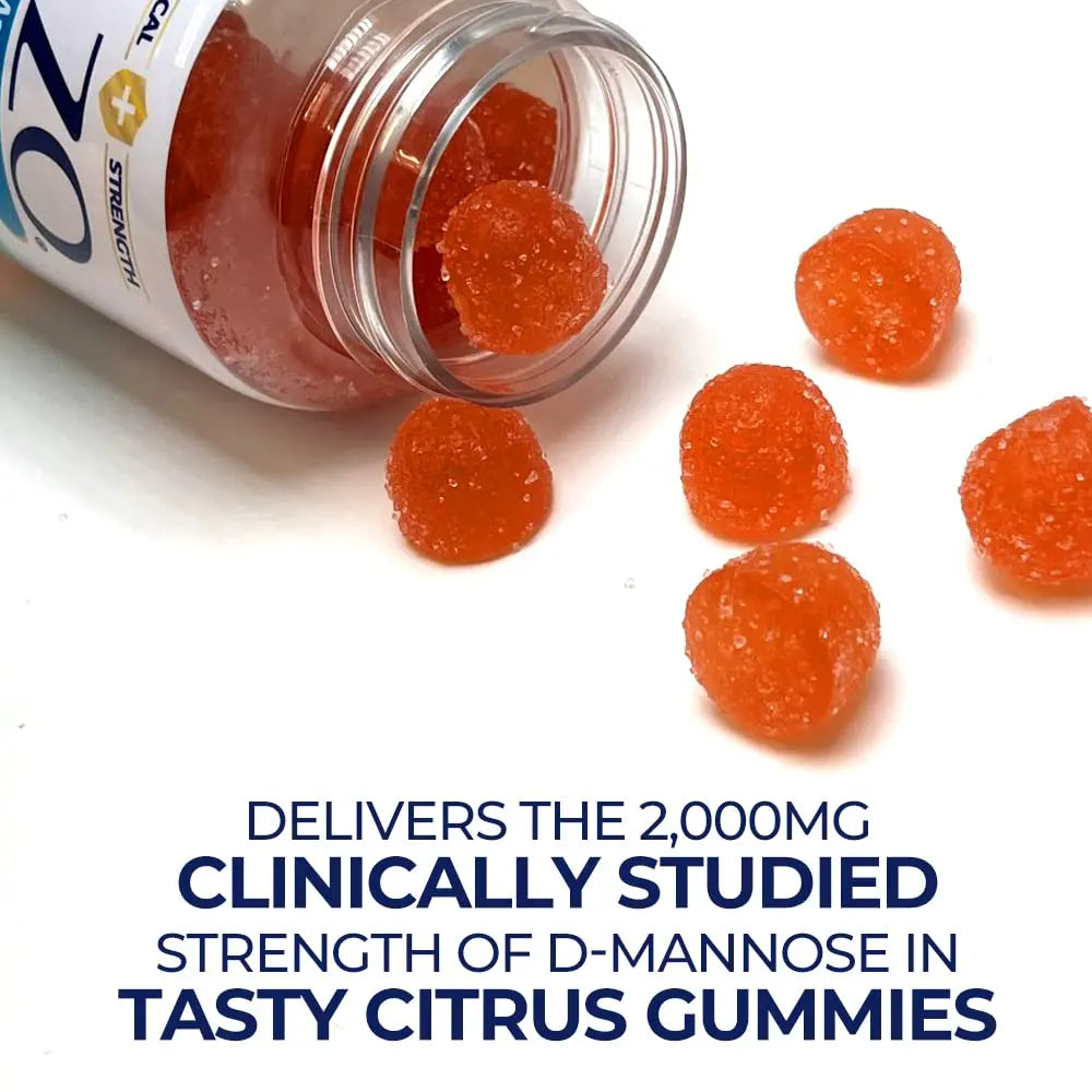 AZO D Mannose Urinary Tract Health Gummies, 40 Count, Clinical Strength 2000mg, Helps Cleanse, Flush & Protect, No.1 Pharmacist Recommended Brand, Vegan Tangy Citrus Blast Flavor, Non-GMO, Gluten Free AZO uk supplements