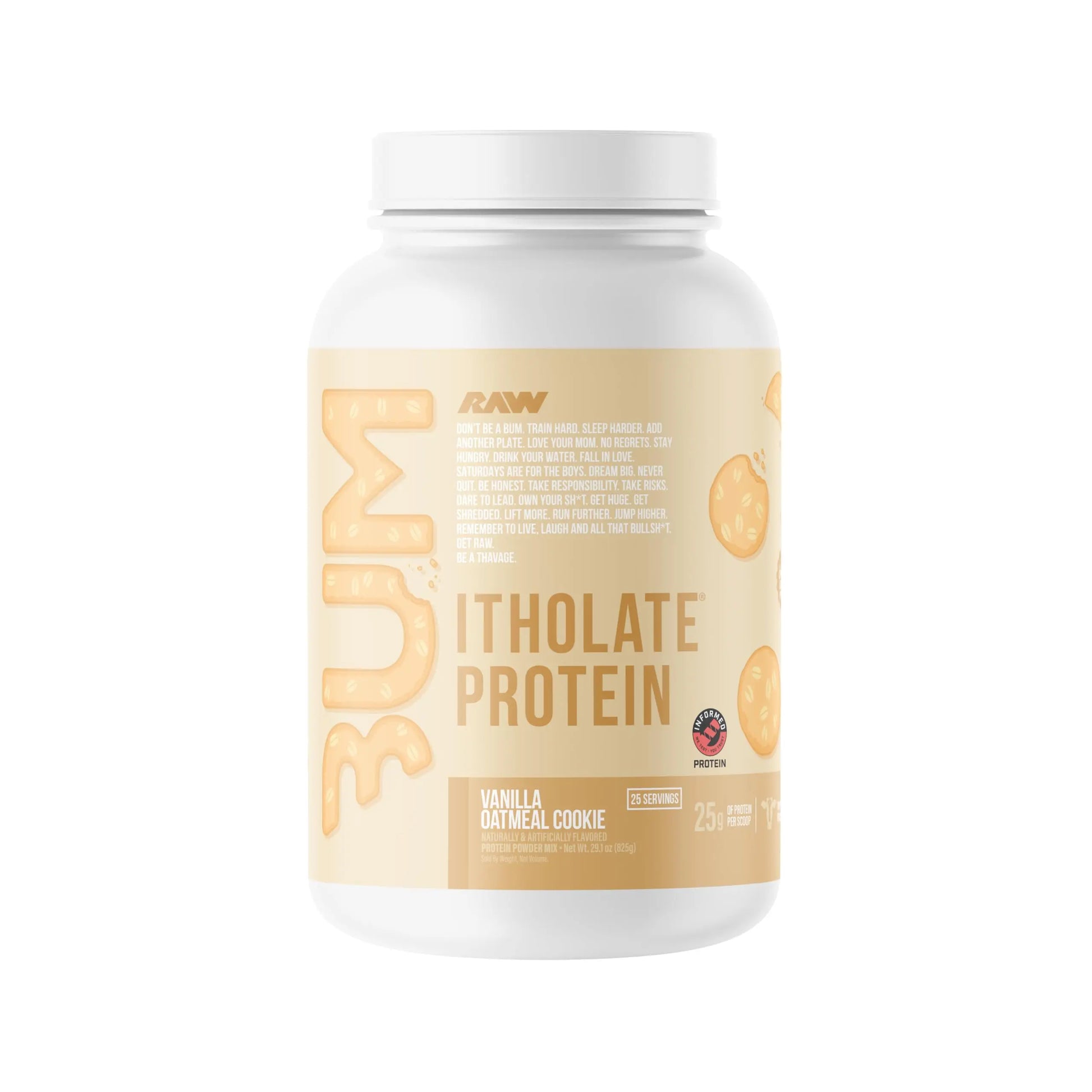 RAW Whey Isolate Protein Powder, Vanilla Oatmeal Cookie (CBUM Itholate Protein) - 100% Grass-Fed Sports Nutrition for Muscle Growth & Recovery - Low-Fat, Low Carb RAW uk supplements