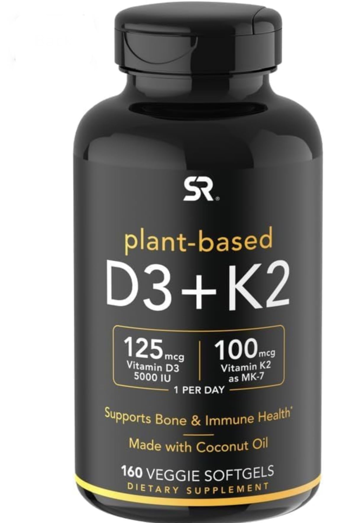 (Pack of 1) 160 Vegan Certified, Non GMO Liquid Softgels rozzunSports Research Vitamin Rozzun Creative Vision uk supplements