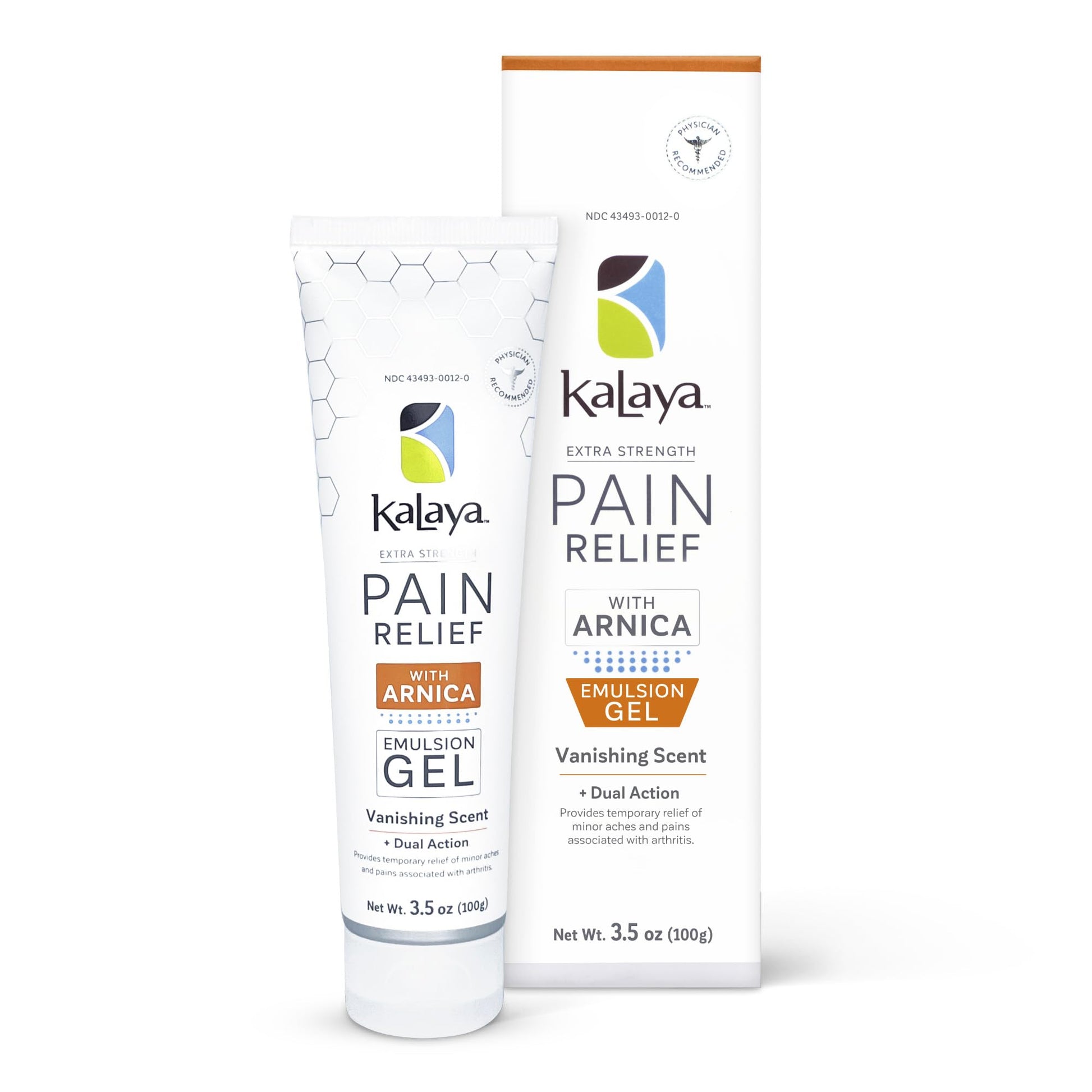 Kalaya Extra Strength Pain Relief Gel with Arnica -Fast Acting, Long Lasting, Vanishing Scent, medically formulated for Arthritis, Joints, Muscle, Back, Neck, Shoulder, Hand and Knee Pain Kalaya Naturals uk supplements