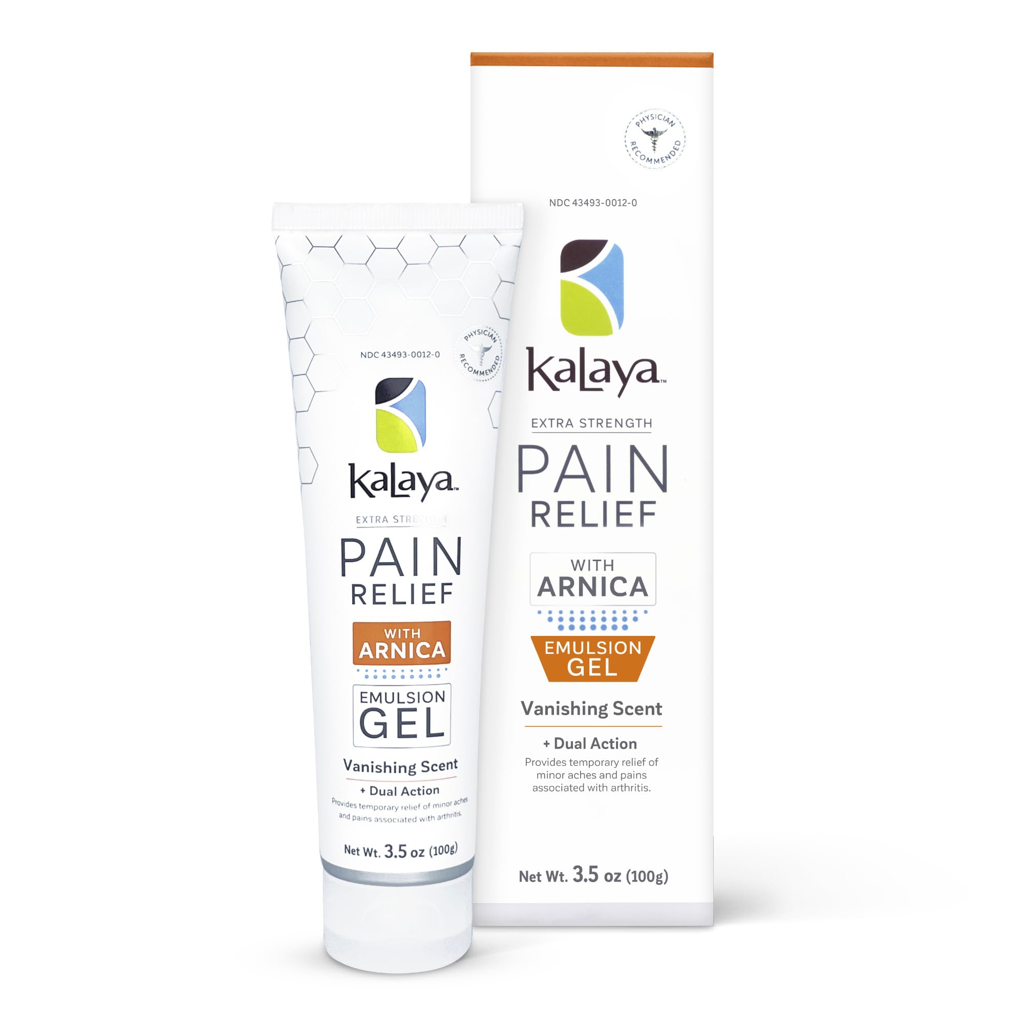 Kalaya Extra Strength Pain Relief Gel with Arnica -Fast Acting, Long Lasting, Vanishing Scent, medically formulated for Arthritis, Joints, Muscle, Back, Neck, Shoulder, Hand and Knee Pain Kalaya Naturals uk supplements