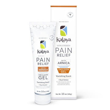 Kalaya Extra Strength Pain Relief Gel with Arnica -Fast Acting, Long Lasting, Vanishing Scent, medically formulated for Arthritis, Joints, Muscle, Back, Neck, Shoulder, Hand and Knee Pain Kalaya Naturals uk supplements