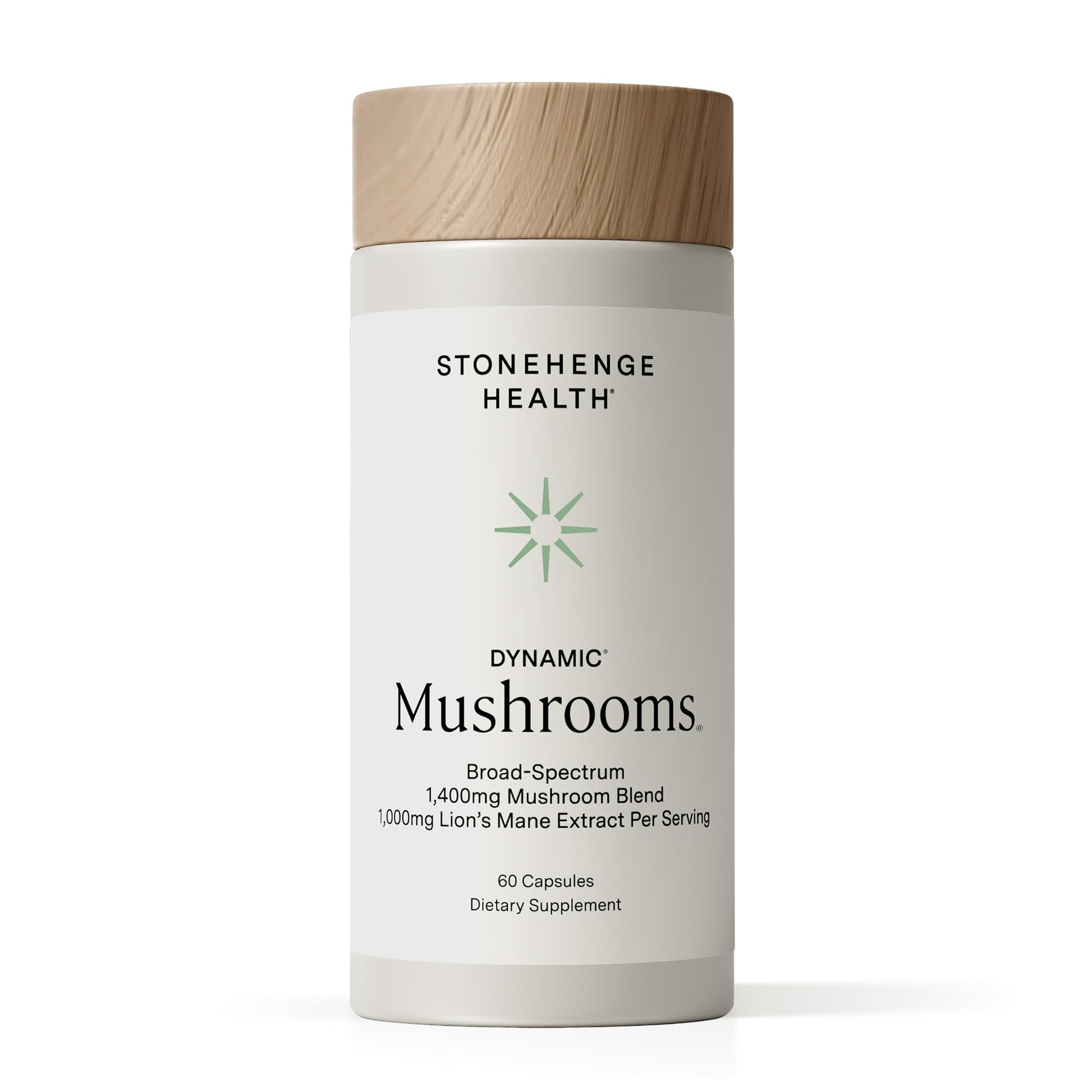 Stonehenge Health Dynamic Mushrooms 1,400 mg – 5 Mushroom Complex (Lion’s Mane, Reishi, Chaga, Maitake, Shiitake) – 100% Fruiting Bodies, Nootropic – Brain, Memory, Focus & Immune Support – 60 Caps Stonehenge Health uk supplements
