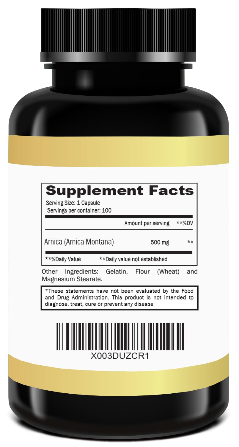 Arnica Montana Capsules 500mg 100 Capsules DRA. ANNA uk supplements