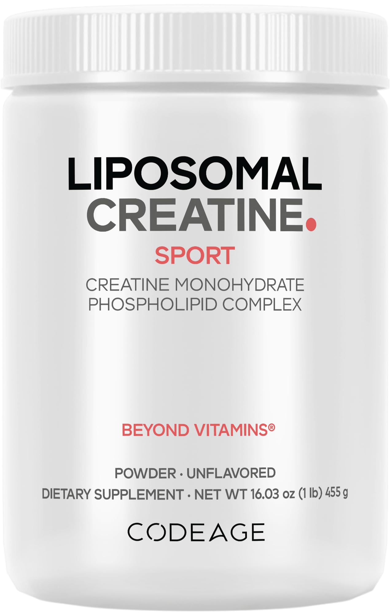 Codeage Liposomal Creatine Powder Supplement - 3-Month Supply - 5000mg Creatine Monohydrate Pre Workout & Post Workouts - Unflavored Creatine, Pure Creatine Powder, Creatinine for Sports - 90 Servings Codeage uk supplements
