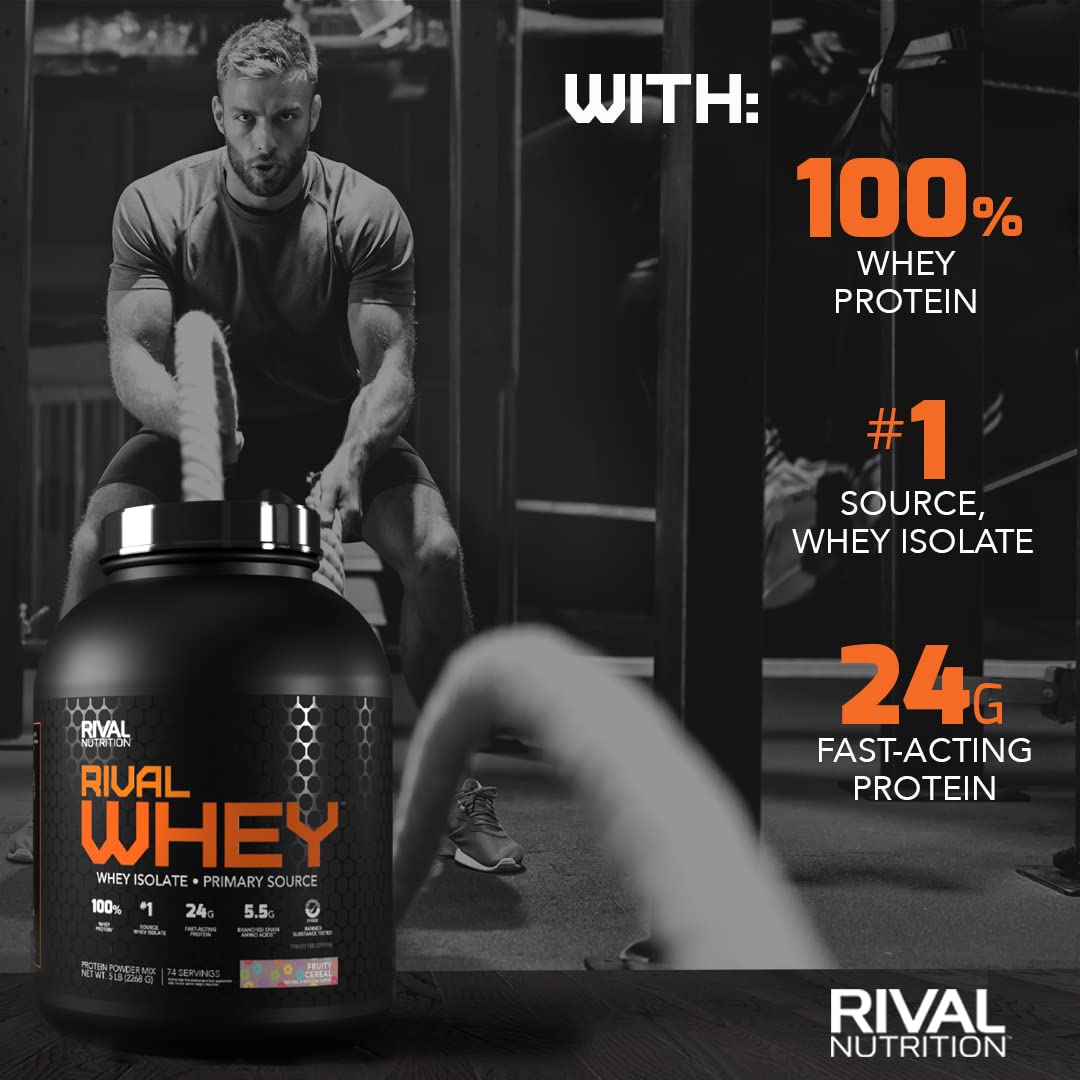 Rivalus Rivalwhey – Fruity Cereal 2lb - 100% Whey Protein, Whey Protein Isolate Primary Rivalus uk supplements