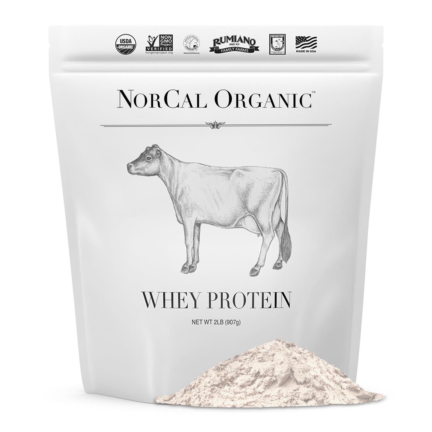 NorCal Organic Unflavored Whey Protein - 2lbs Bulk | 100% Grass-Fed, USDA Certified NorCal Organic uk supplements