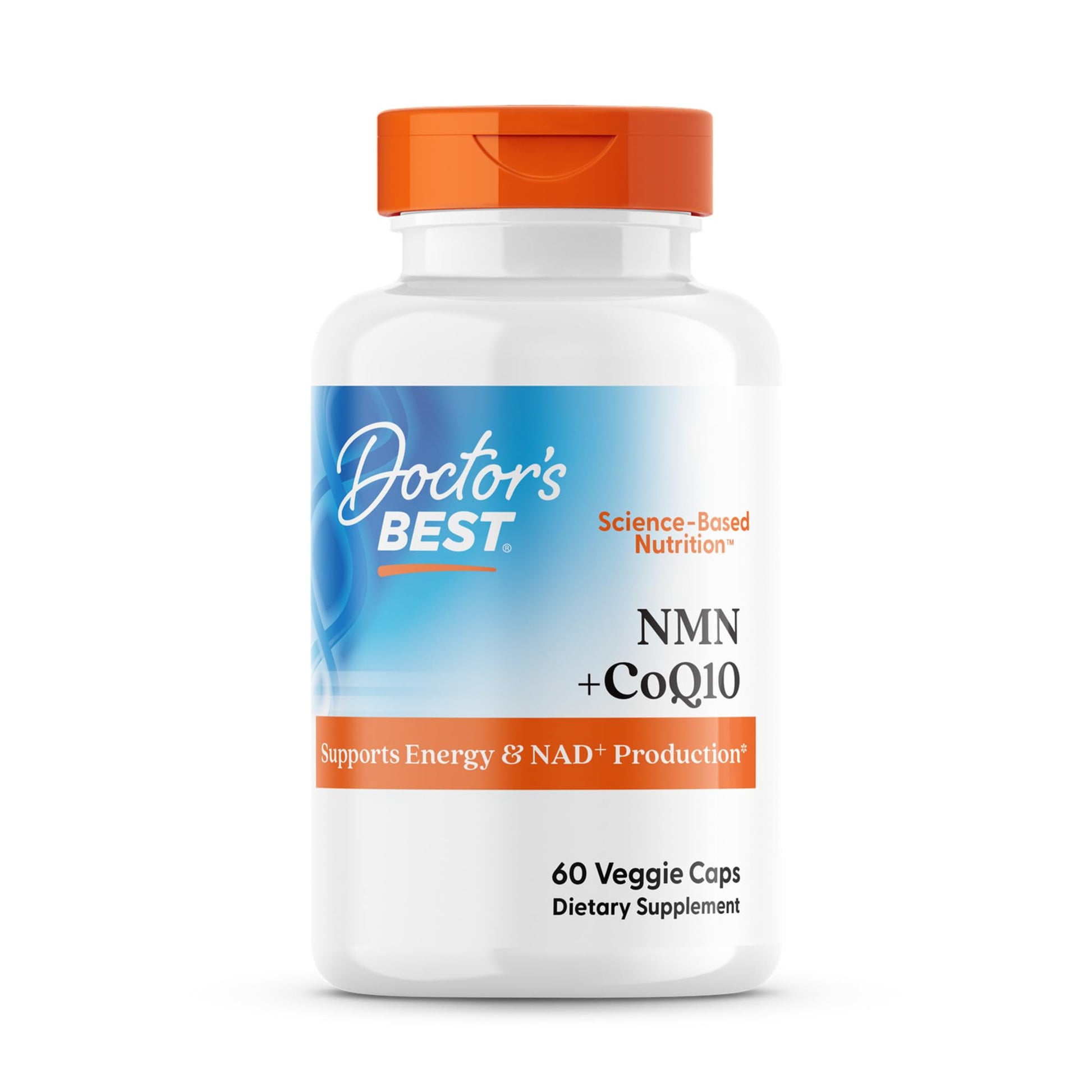 Doctor's Best NMN + CoQ10 Supplement for Women & Men - Supports NAD+ Production & Cellular Energy, Beta Nicotinamide Mononucleotide 150 mg & Coenzyme Q10 50 mg per Capsule, Vegan, Non GMO- 60 Veg Caps Doctor's BEST uk supplements