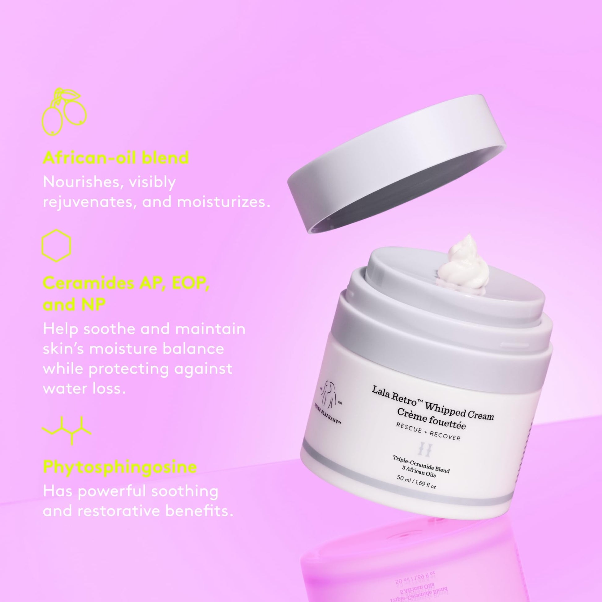 Lala Retro Whipped Cream by Drunk Elephant for Women - 1.69 oz Cream Drunk Elephant uk supplements