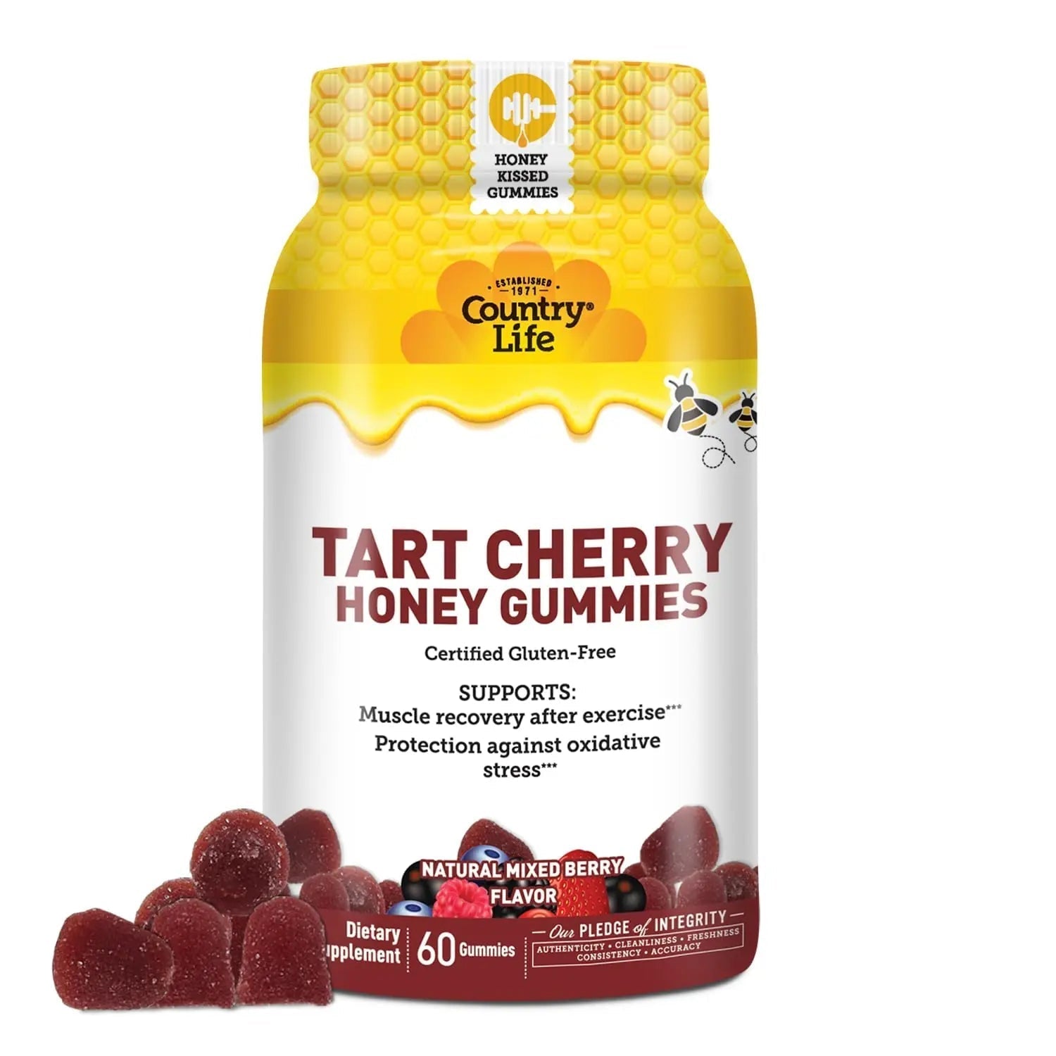 Country Life® Tart Cherry & Adult Multivitamin Honey Gummies - Bundle - Non-GMO - Certified Gluten Free Country Life uk supplements