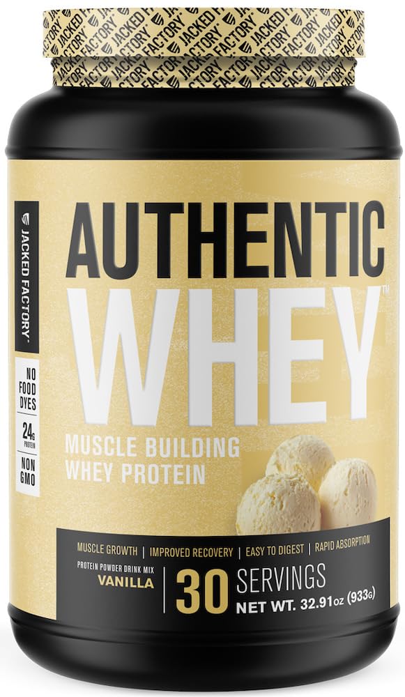 Jacked Factory Authentic Whey Muscle Building Whey Protein Powder - Low Carb Jacked Factory uk supplements