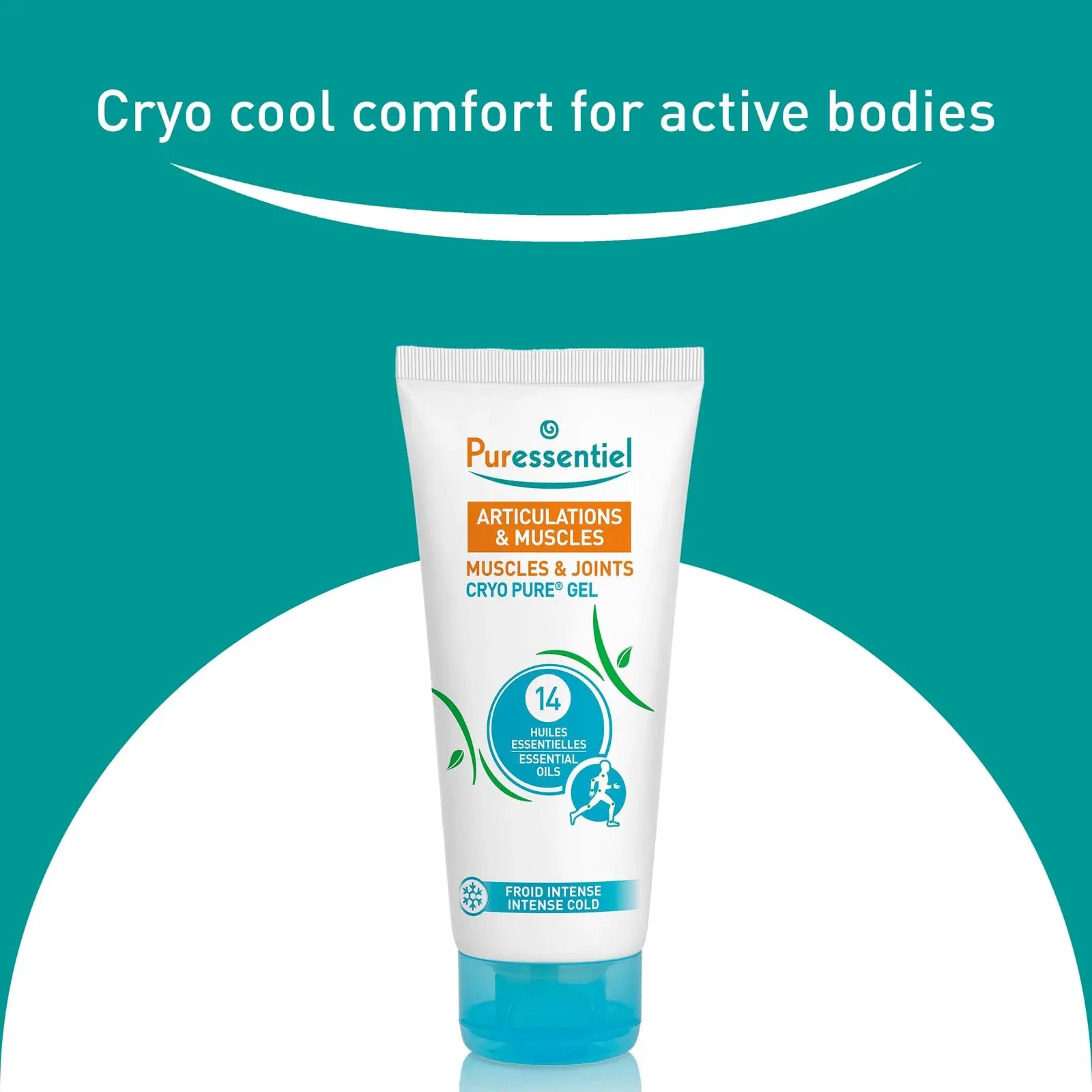 Puressentiel Muscles and Joints Cryo Pure Gel - Intense Cold Effect - Non-Sticky Formula with 14 Calming Essential Oils - Muscle Relaxer - 2.7 oz Puressentiel uk supplements