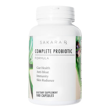 SAKARA Complete Probiotic - Prebiotics and Probiotics for Women Digestive Health Supplements, Supports Bloating, Immune System & Skin Radiance, Gut Health for Women with 3 Billion CFU's - 180 Capsules SAKARA uk supplements