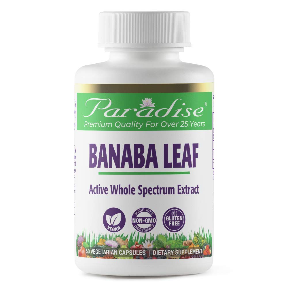 Paradise Herbs Banaba Leaf Vegetarian Capsules, 60 Count Paradise Herbs uk supplements