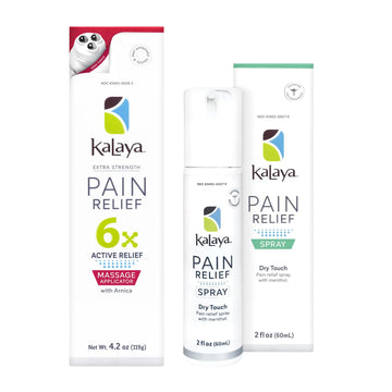 Kalaya 6X Pain Relief Arnica Cream with Massager and Active Pain Relief Spray for Joint & Muscle Pain Kalaya Naturals uk supplements