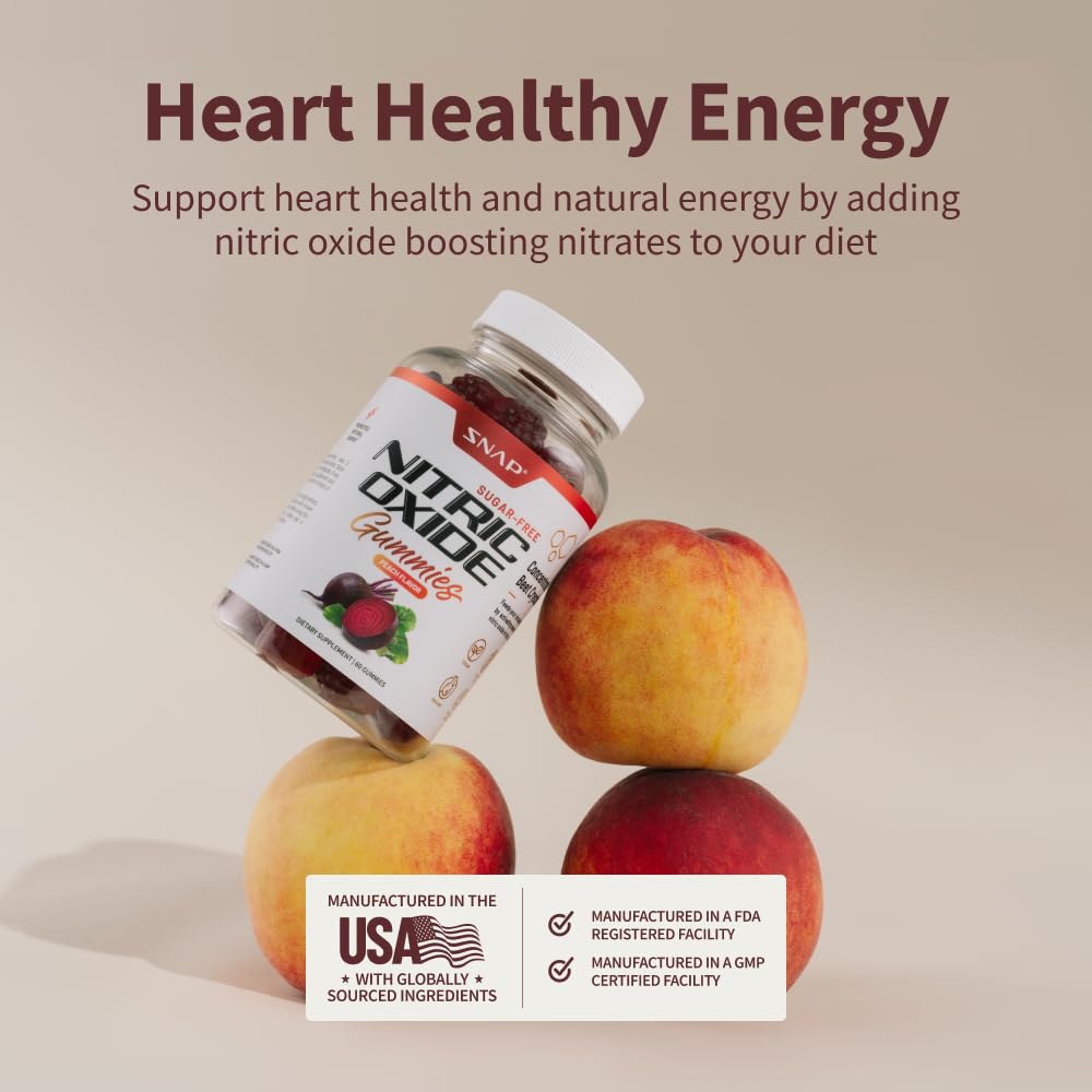 Snap Supplements Nitric Oxide Beet Root Gummies - Support Healthy Blood Circulation Snap Supplements uk supplements