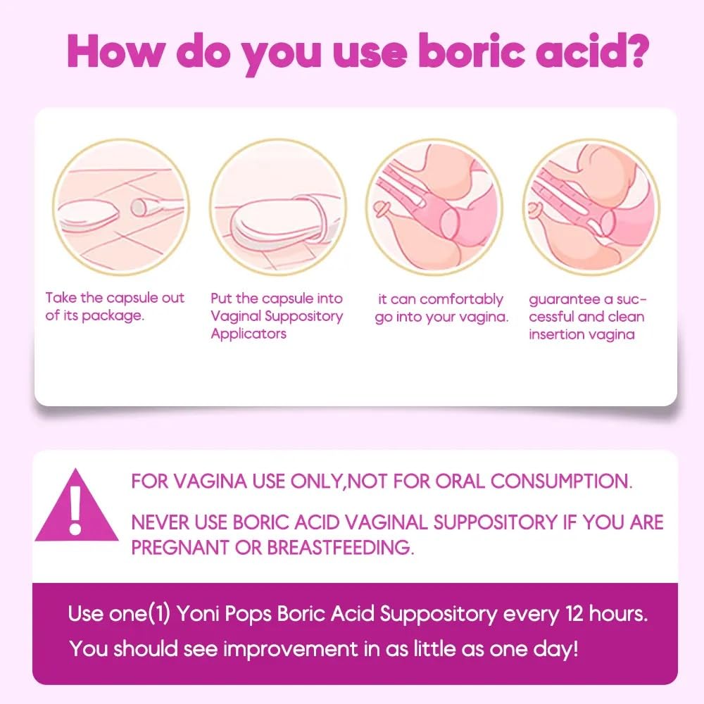 Sweet Mini Me 600mg Boric Acid Suppositories – Natural Vaginal Health Support for Women – pH Balance, Odor & Itch Relief – 30 Count Capsules Generic uk supplements