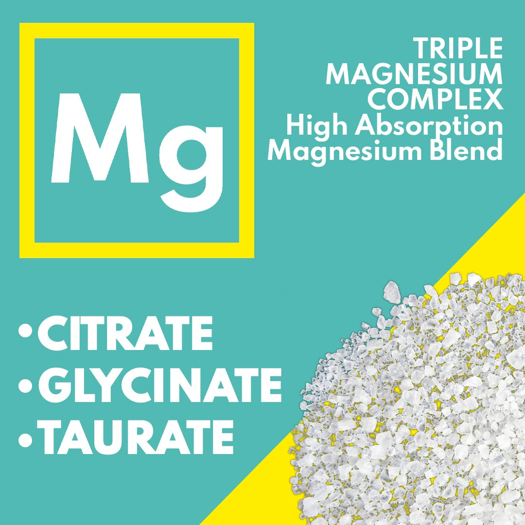VAL Triple Magnesium Complex 400mg (Glycinate, Taurate & Citrate) for Muscle Relaxation, Sleep & Calm Energy, Vegan, Non-GMO, 90 Capsules VAL uk supplements