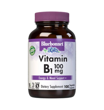 Bluebonnet Vitamin B1 100 mg - Mood Support & Energy Vitamins for Women & Men* - Thiamin HCl - Non-GMO, Vegan, Kosher BlueBonnet uk supplements