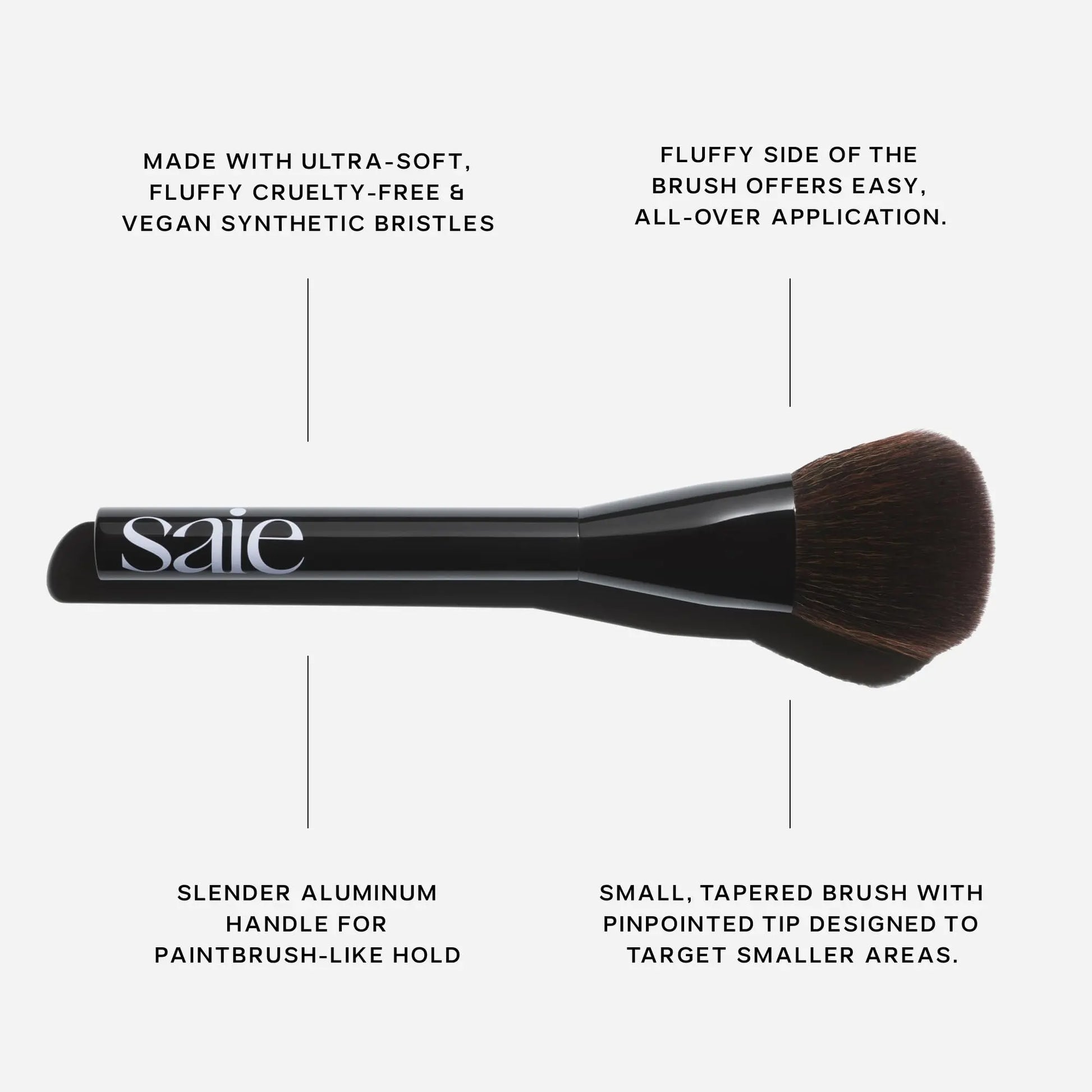 Saie Blush & Brush Duo - SuperSuede Baked Blush in Mia (.01 oz) & Powder Blush Brush - Talc-Free, Moisturizing Blush with Vegan, Fluffy Brush for Seamless Application Saie uk supplements
