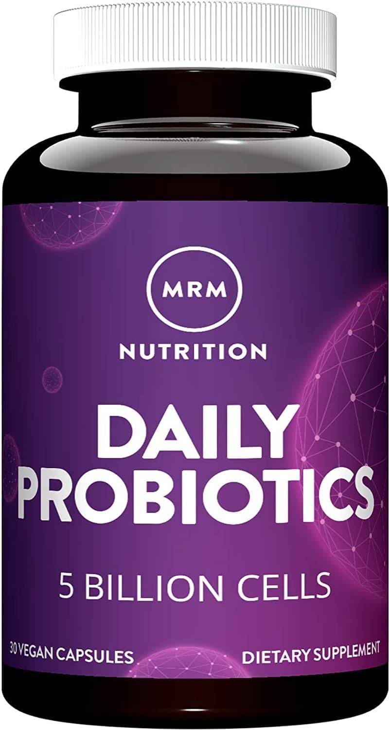 MRM Nutrition Daily Probiotics - Supports Intestinal, GI, & Immune Health for Women & Men, Prebiotic, Probiotic, & Postbiotic Supplement, 5 Billion Cells & 16 Different Strains, Vegan - 30 Servings MRM uk supplements