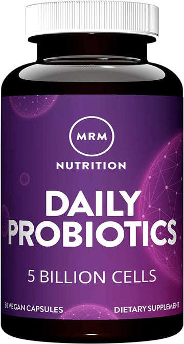 MRM Nutrition Daily Probiotics - Supports Intestinal, GI, & Immune Health for Women & Men, Prebiotic, Probiotic, & Postbiotic Supplement, 5 Billion Cells & 16 Different Strains, Vegan - 30 Servings MRM uk supplements