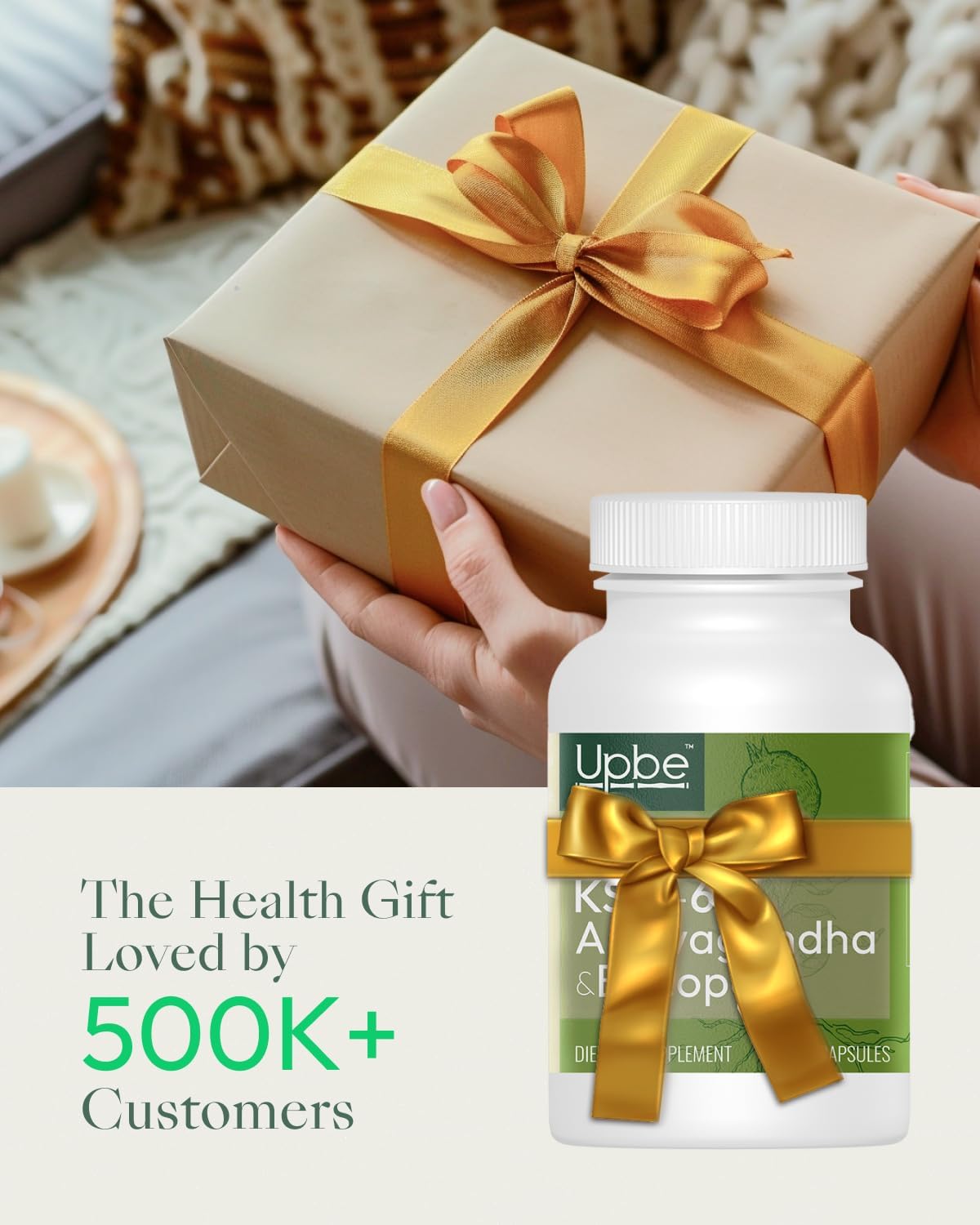 Upbe Ashwagandha Supplements for Women & Men - KSM-66® with Bacopa & Milk Thistle, 60 Vegan Capsules - Stress Relief, Mood, Cortisol Support, Extra Strength Ashwagandha Capsules Upbe uk supplements