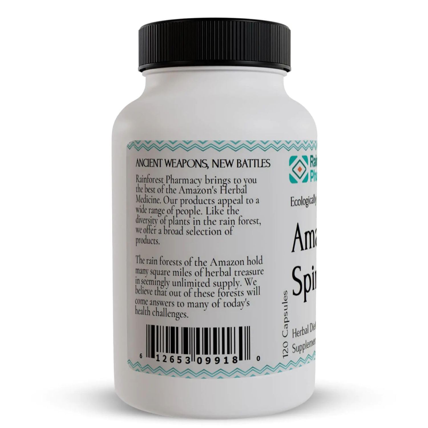 Rainforest Pharmacy Spiro Natural Herbal Supplement| 120 Vegetarian Capsules, 500 mg | Ecologically Wildcrafted Chanca Piedra & 5 Amazon Rainforest Herbs | Non-GMO Rainforest Pharmacy uk supplements