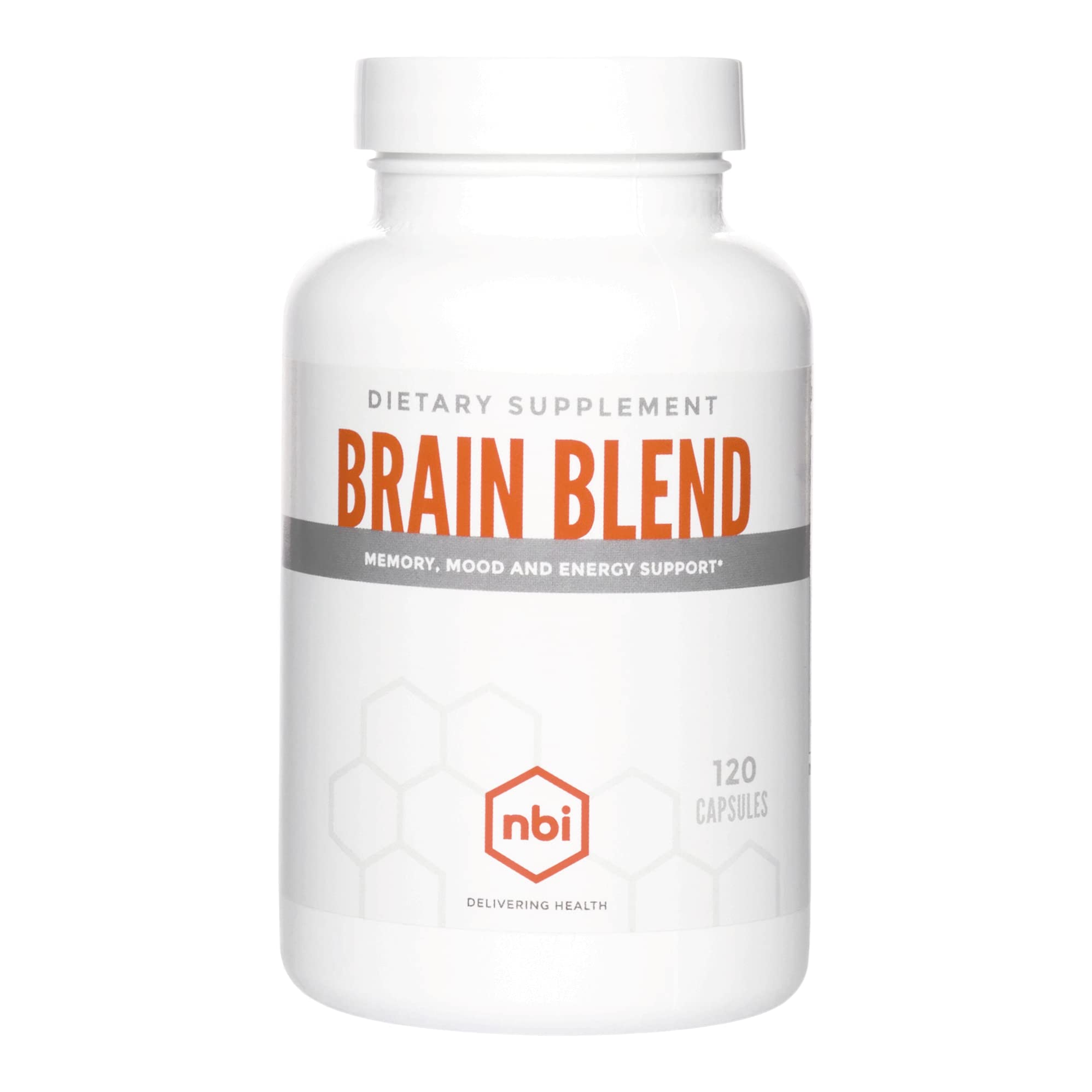 NBI Brain Blend for Memory, Focus, Concentration, Cognitive Function for Men & Women | Caffeine-Free with ALCAR, Alpha Lipoic Acid, Huperzine A, Turmeric | Nootropic | 120ct Capsules NBI uk supplements