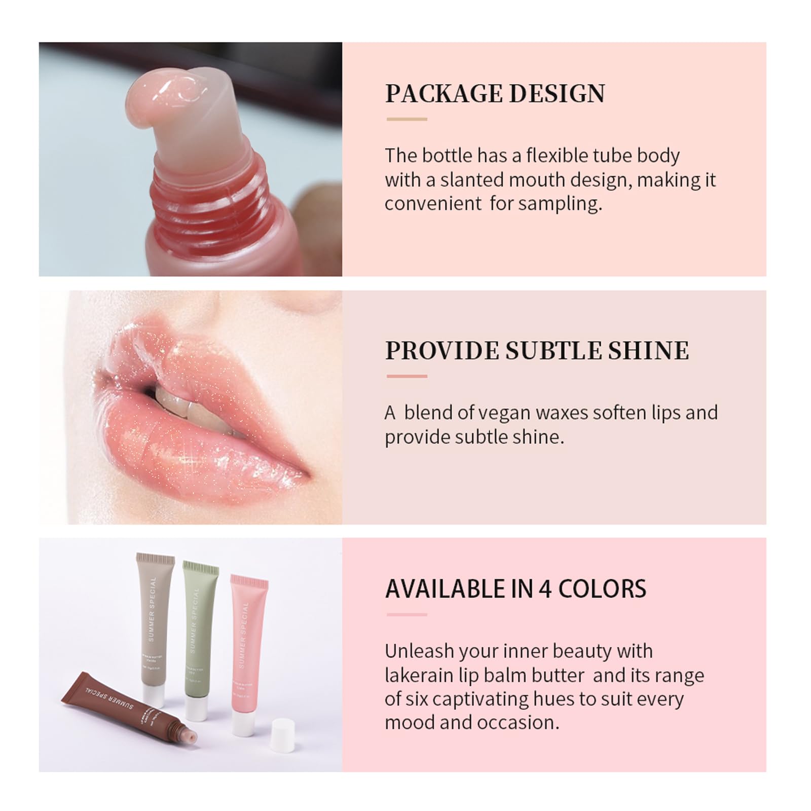 YumSova 4PCS Summer Lip Gloss Lipstick, Containing Natural Oils And Fruit Extracts, Can Soothe And Soften Dry Lips, Keep Moisture For A Long Time, And Is Not Sticky (4PCS) YumSova uk supplements