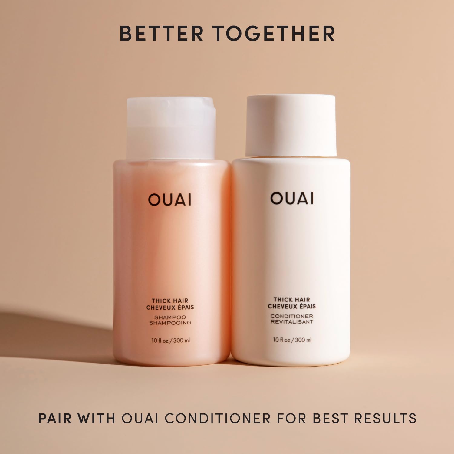 OUAI Thick Shampoo - Moisturizing Shampoo with Keratin, Marshmallow Root, Shea Butter, Avocado Oil for Thick Hair - Strengthens & Hydrates Strands - Paraben, Phthalate & Sulfate Free (10 Fl Oz) OUAI uk supplements